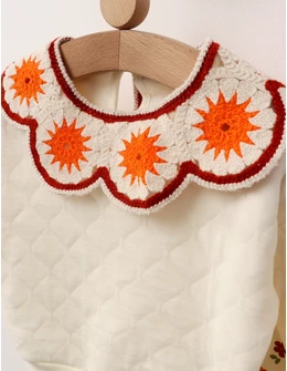 Compleu Multi Floricele, cu portocaliu