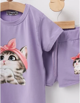 Compleu pisicuta miau miau mov