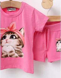 Compleu pisicuta miau miau roz aprins