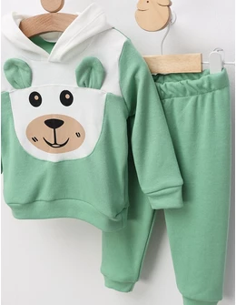 Compleu Poppy Bear, model cu verde