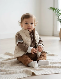 Compleu premium, 4 piese, crem-bej-maro