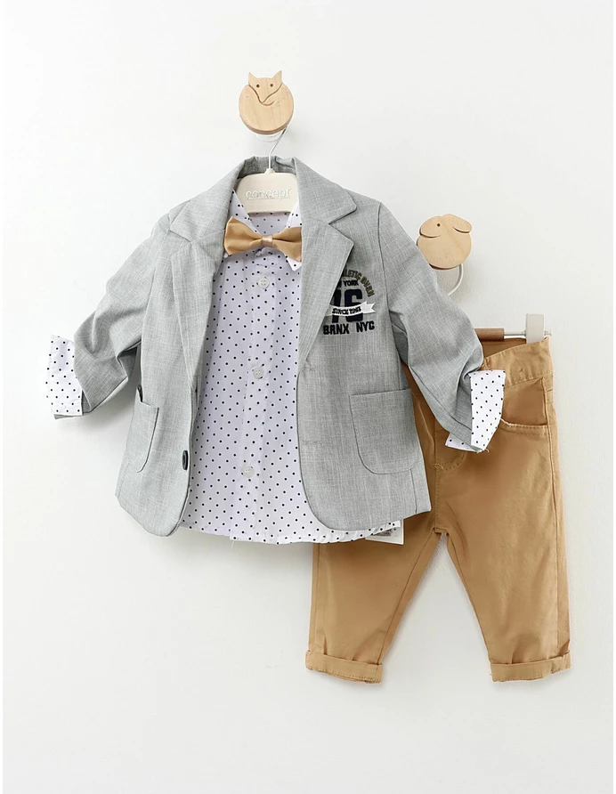 Compleu PREMIUM Marcus gri-crem picture - 9
