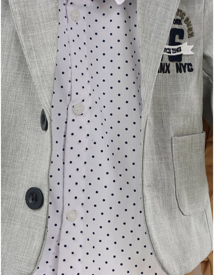 Compleu PREMIUM Marcus gri-crem picture - 4