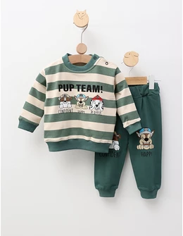 Compleu Pup Team, cu verde
