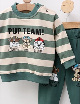 Compleu Pup Team, cu verde