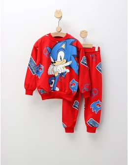 Compleu Sonic, rosu-albastru
