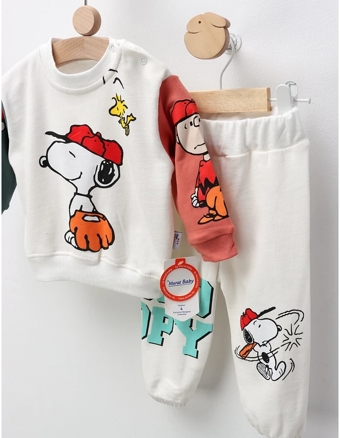 Compleu Sport Snoopy, alb-multicolor picture - 3
