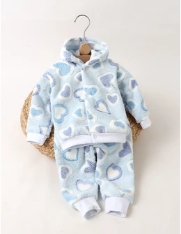 Compleu Super Cocolino, inimi blue