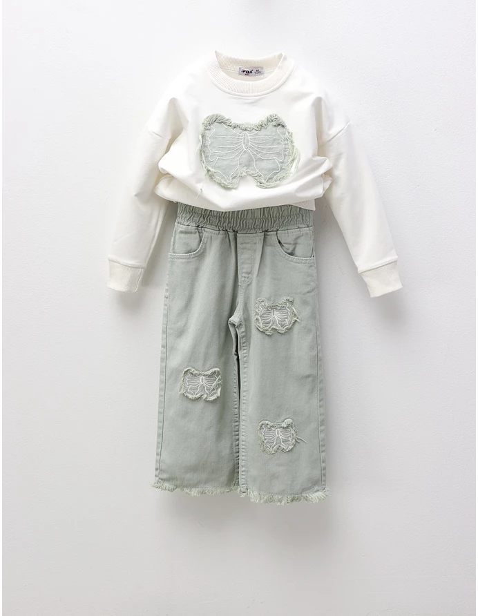 Compleu The Butterfly, alb-verde picture - 2