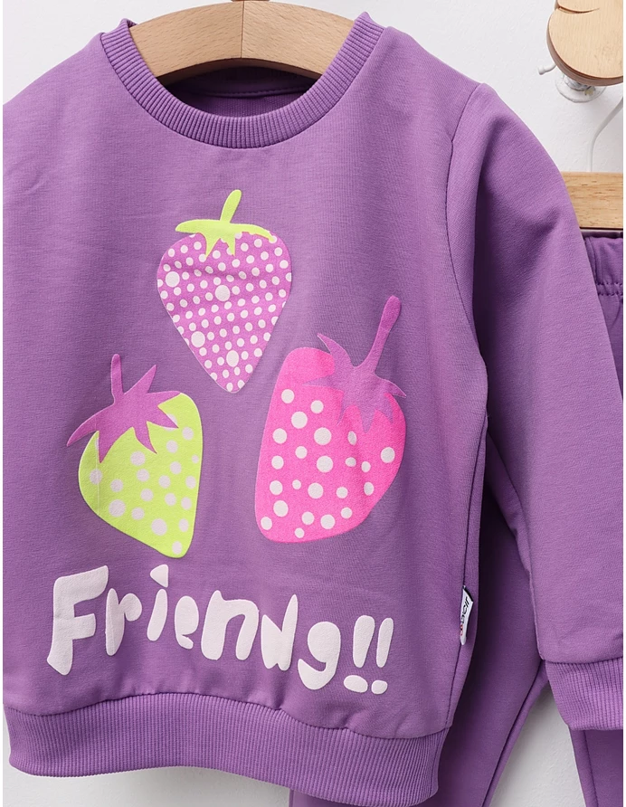 Compleu Trei Capsunele cu mov picture - 2