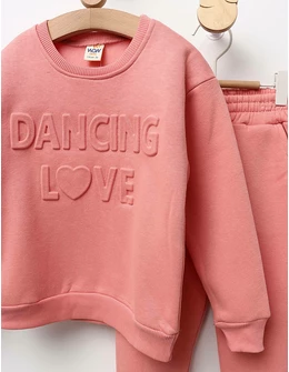 Compleu vatuit Dancing Love roz-pal