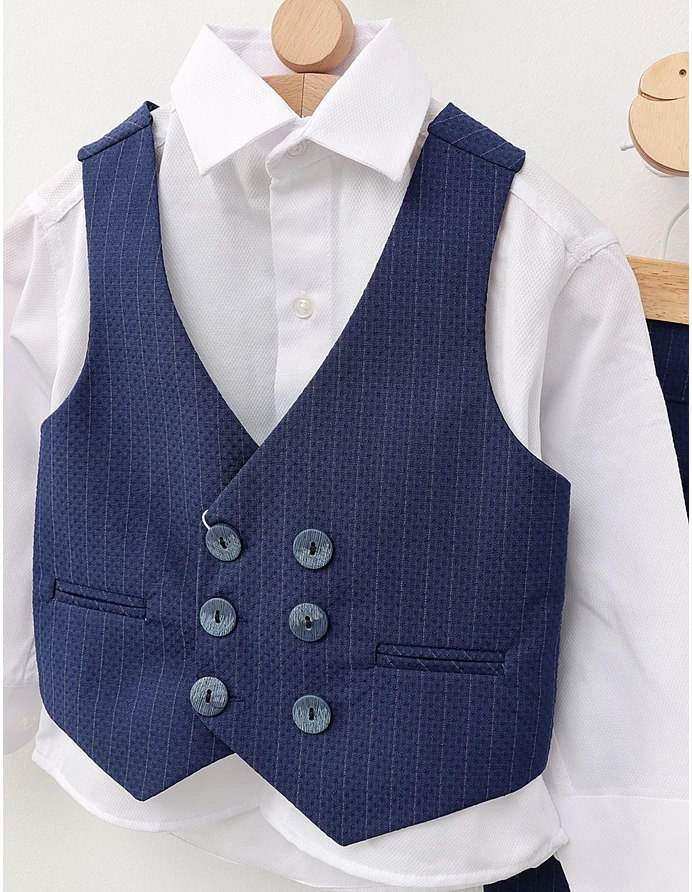 Costum 3 piese premium Winston, albastru picture - 2