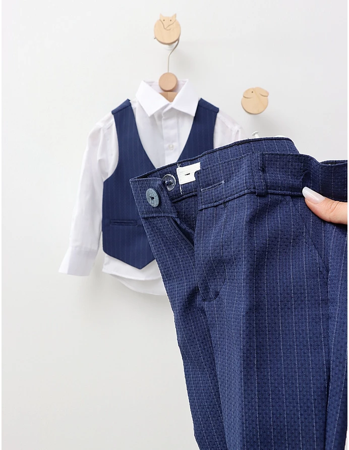 Costum 3 piese premium Winston, albastru picture - 5