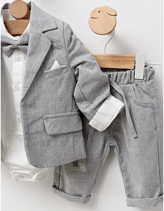 Costum elegant David gri picture - 3