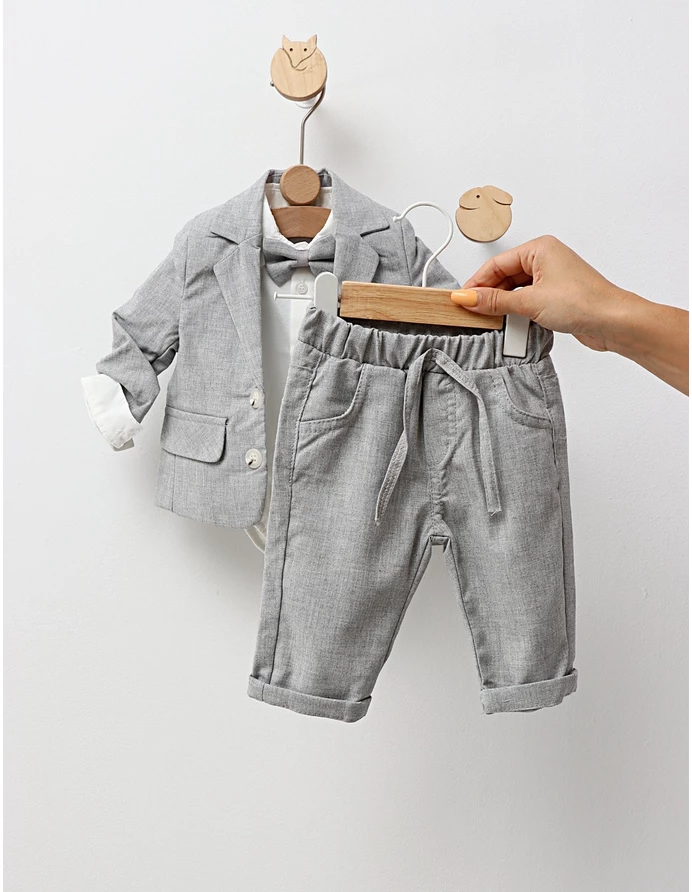 Costum elegant David gri picture - 4