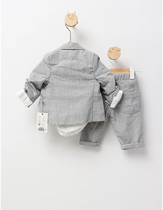 Costum elegant David gri picture - 6