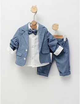 Costum elegant Henric albastru
