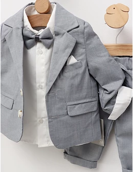 Costum elegant Henric albastru deschis
