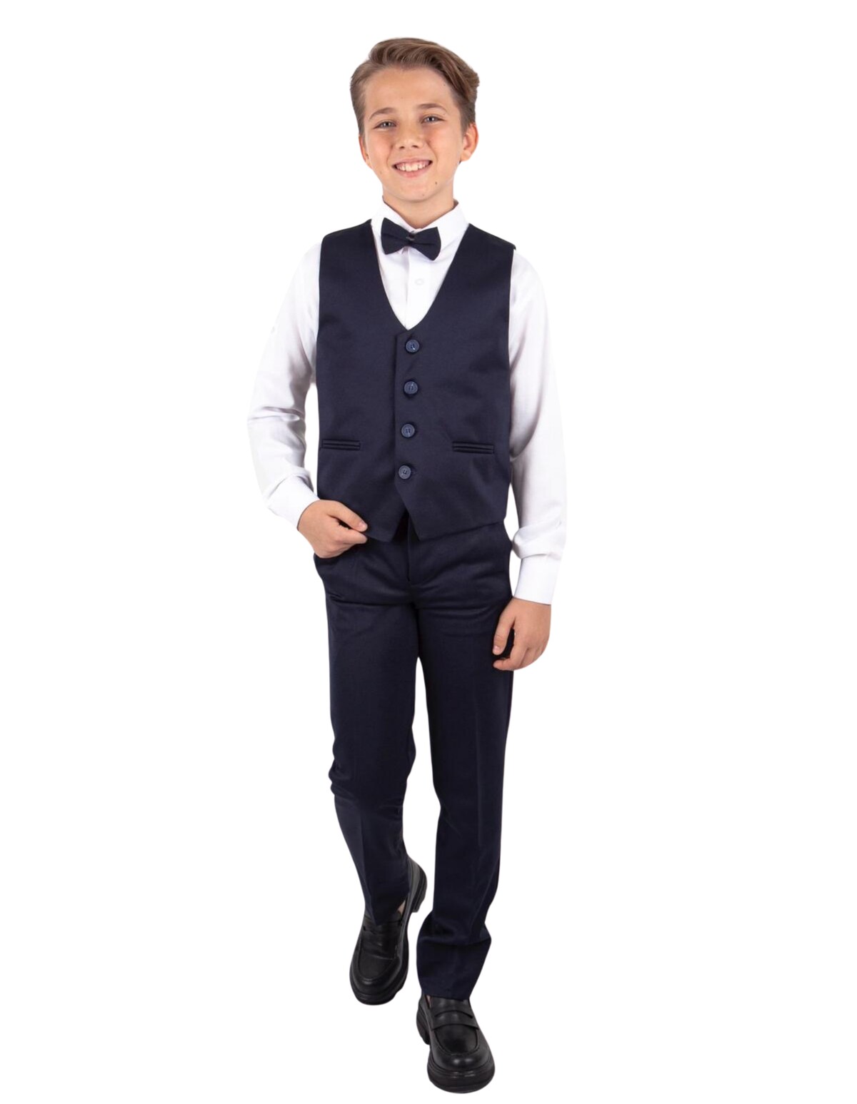 Costum elgant 4 piese EliteClass bleumarin