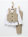 Costum elgant 4 piese EliteClass crem picture - 2