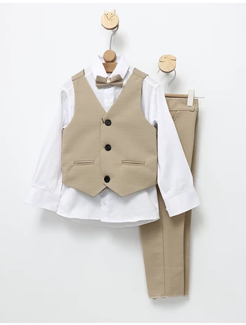 Costum elgant 4 piese EliteClass crem picture - 2