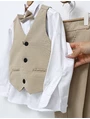 Costum elgant 4 piese EliteClass crem picture - 5