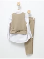 Costum elgant 4 piese EliteClass crem picture - 6