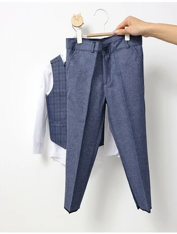 Costum elgant 4 piese Tony albastru picture - 10