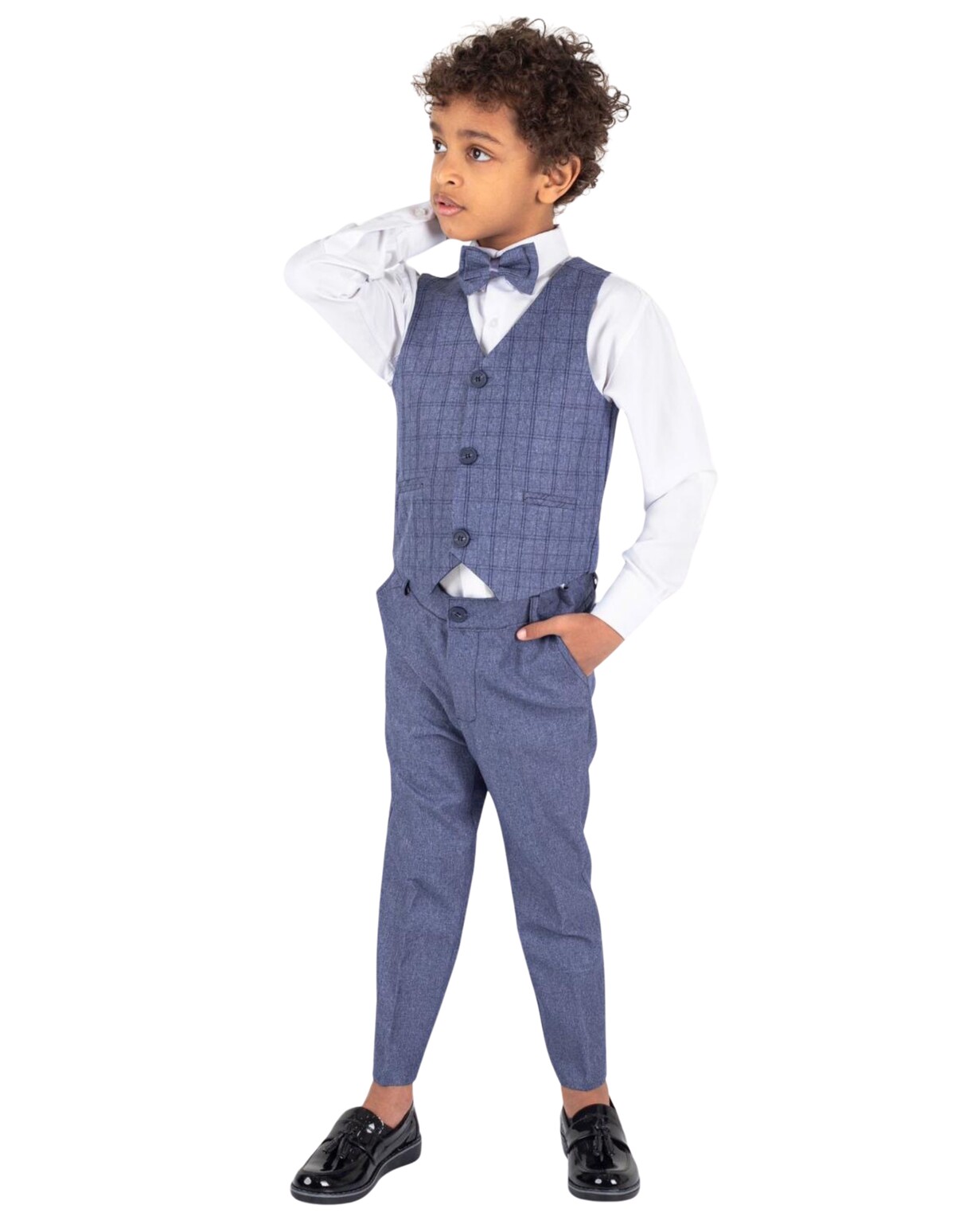 Costum elgant 4 piese Tony albastru