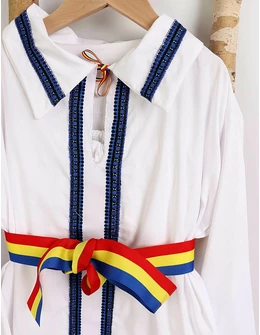 Costum popular baieti 3 piese albastru M2