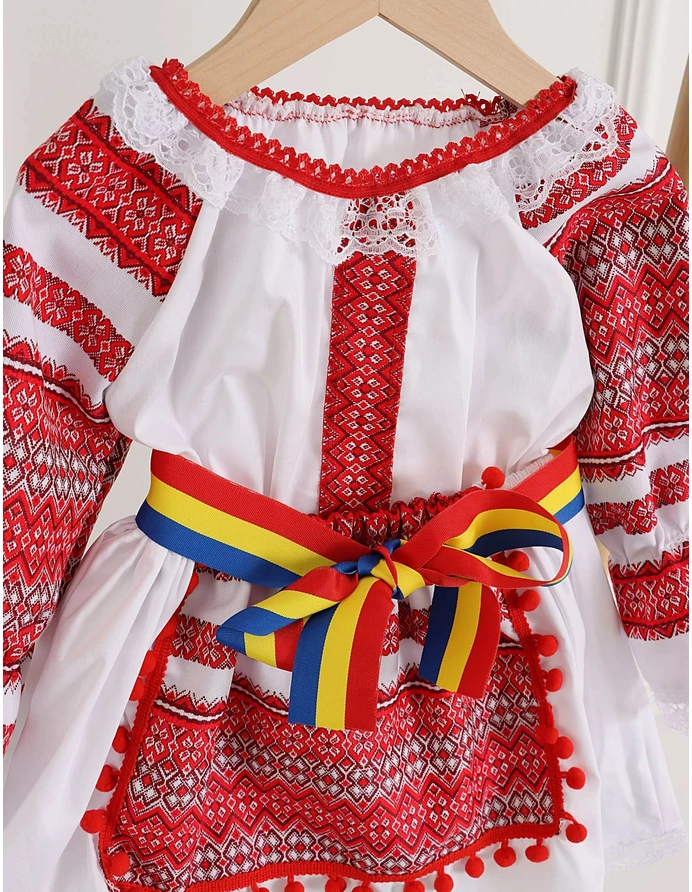 Costum popular fetite 3 piese picture - 3