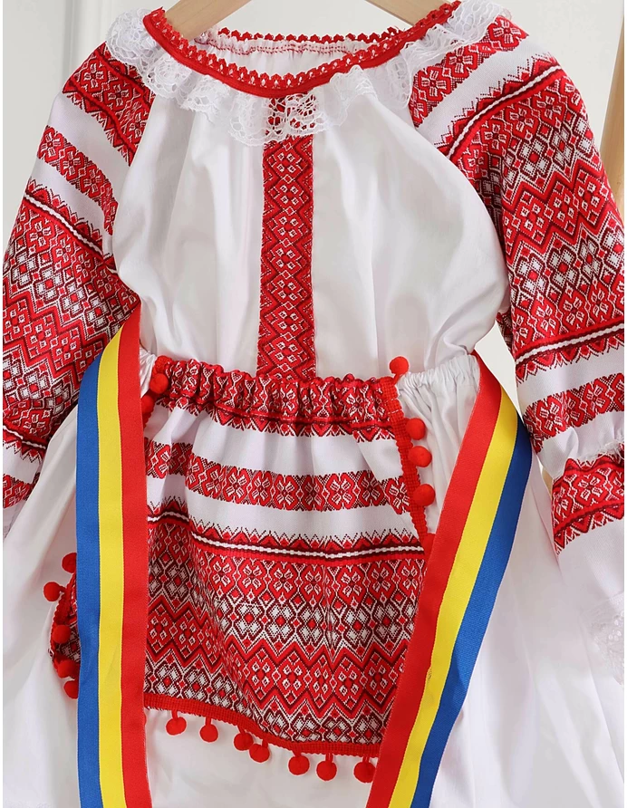 Costum popular fetite 3 piese picture - 4