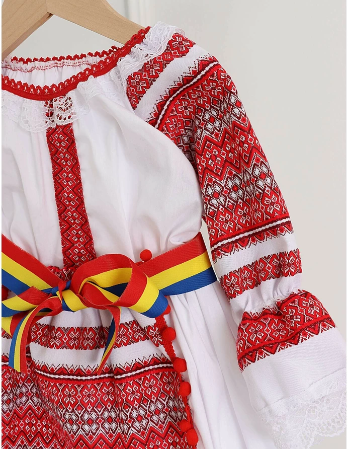 Costum popular fetite 3 piese picture - 5