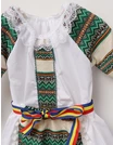 Costum popular fetite Otilia verde-crem picture - 4