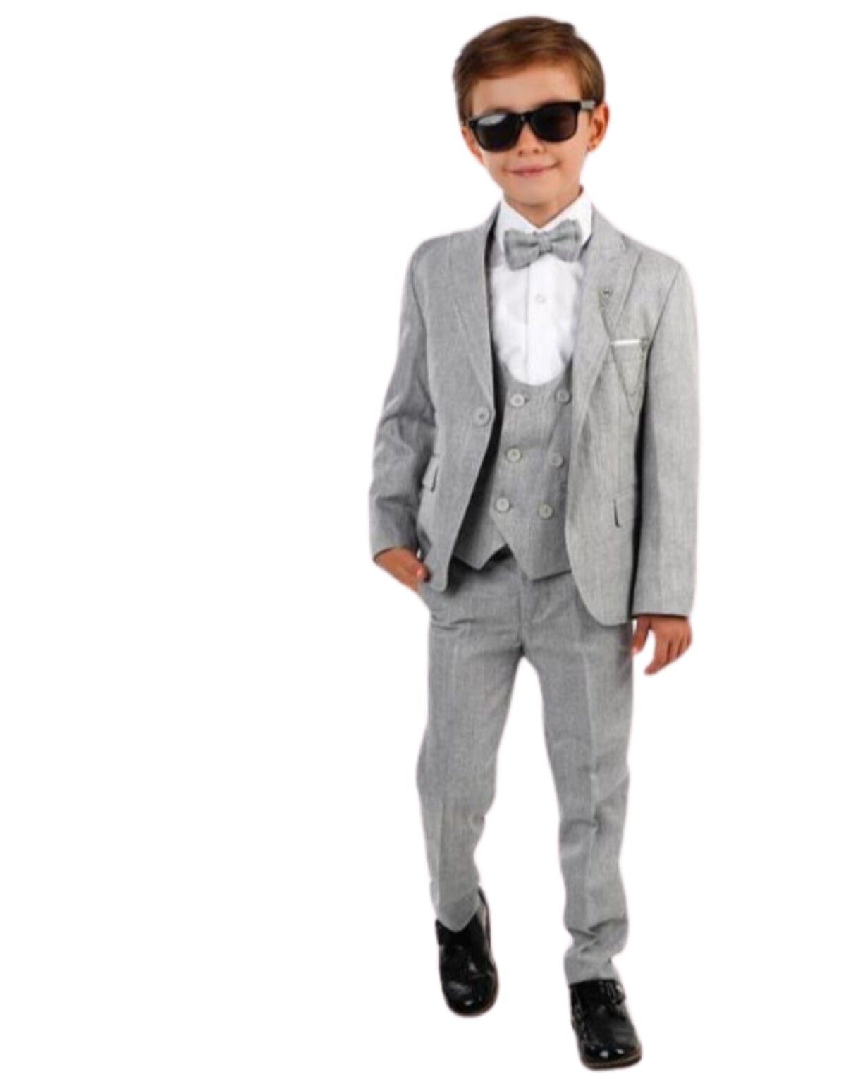 Scump/De Lux MiniKids Costum premium elegant Vlad model gri