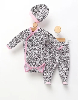 Costumas 3 piese, Animal Print, roz