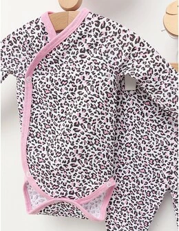 Costumas 3 piese, Animal Print, roz