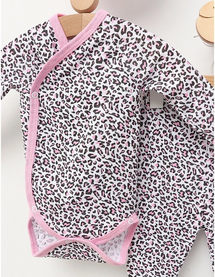 Costumas 3 piese, Animal Print, roz picture - 2