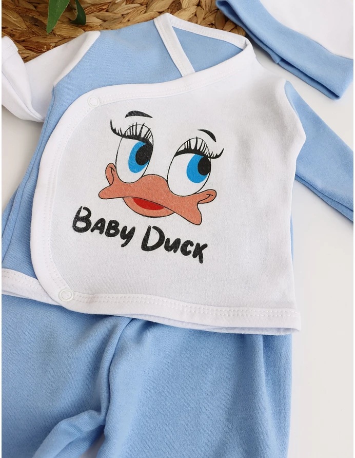 Costumas 3 piese Baby Duck albastru picture - 2