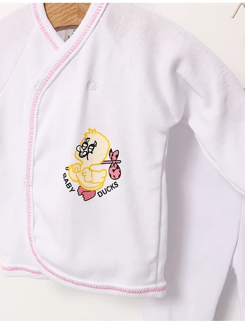 Costumas 3 piese Baby Ducks cu roz picture - 2