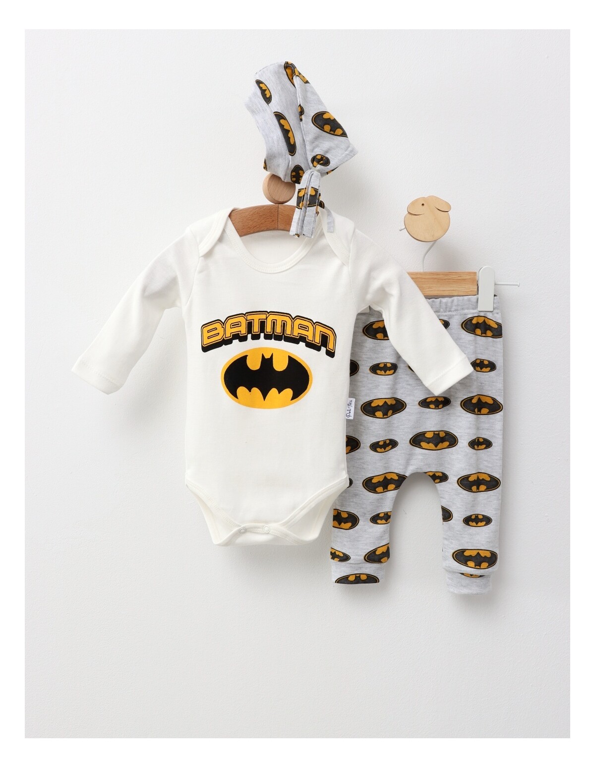 Costumas 3 piese, Batman, alb-gri