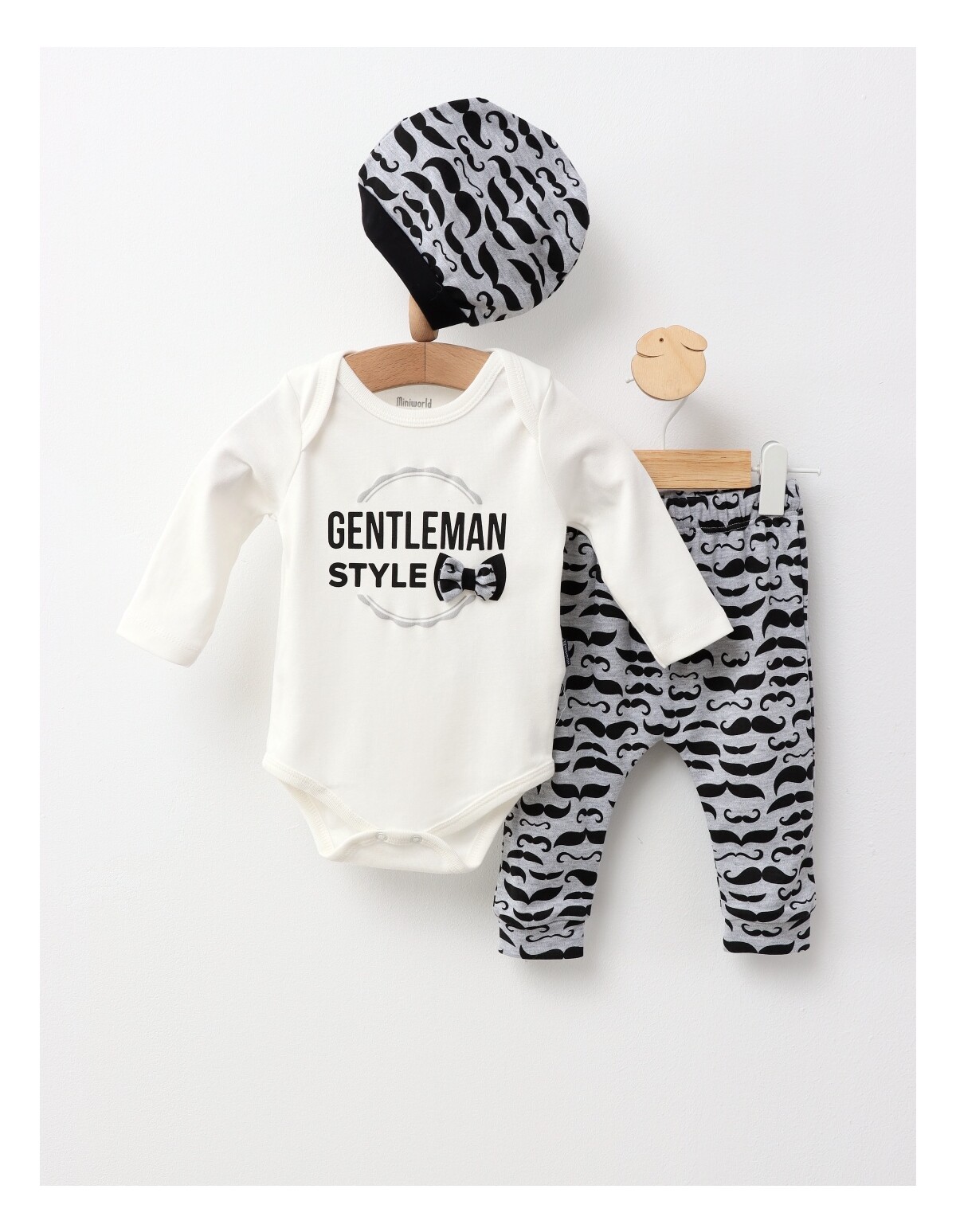 Costumas 3 piese, Gentelman Style, alb-negru
