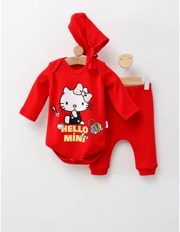 Costumas 3 piese, Hello Mini Kitty, rosu
