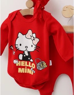 Costumas 3 piese, Hello Mini Kitty, rosu