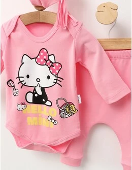 Costumas 3 piese, Hello Mini Kitty, roz