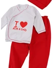 Costumas 3 piese, I Love Mom&Dad rosu picture - 3