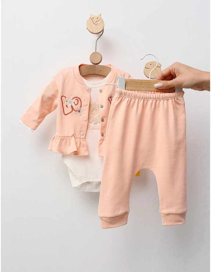 Costumas 3 piese Love Flowers, corai picture - 3