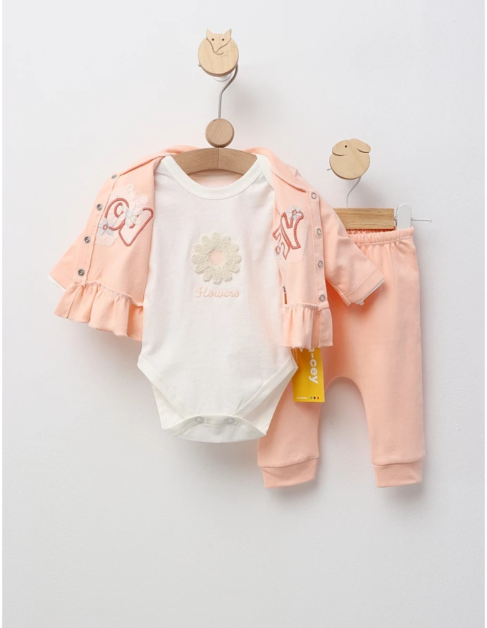 Costumas 3 piese Love Flowers, corai picture - 4