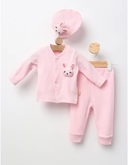 Costumas 3 piese Nana Rabbit roz
