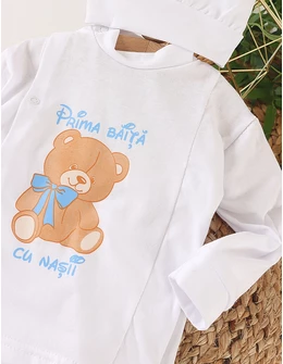 Costumas 3 piese Urs-Prima Baita cu Nasii-Bleu
